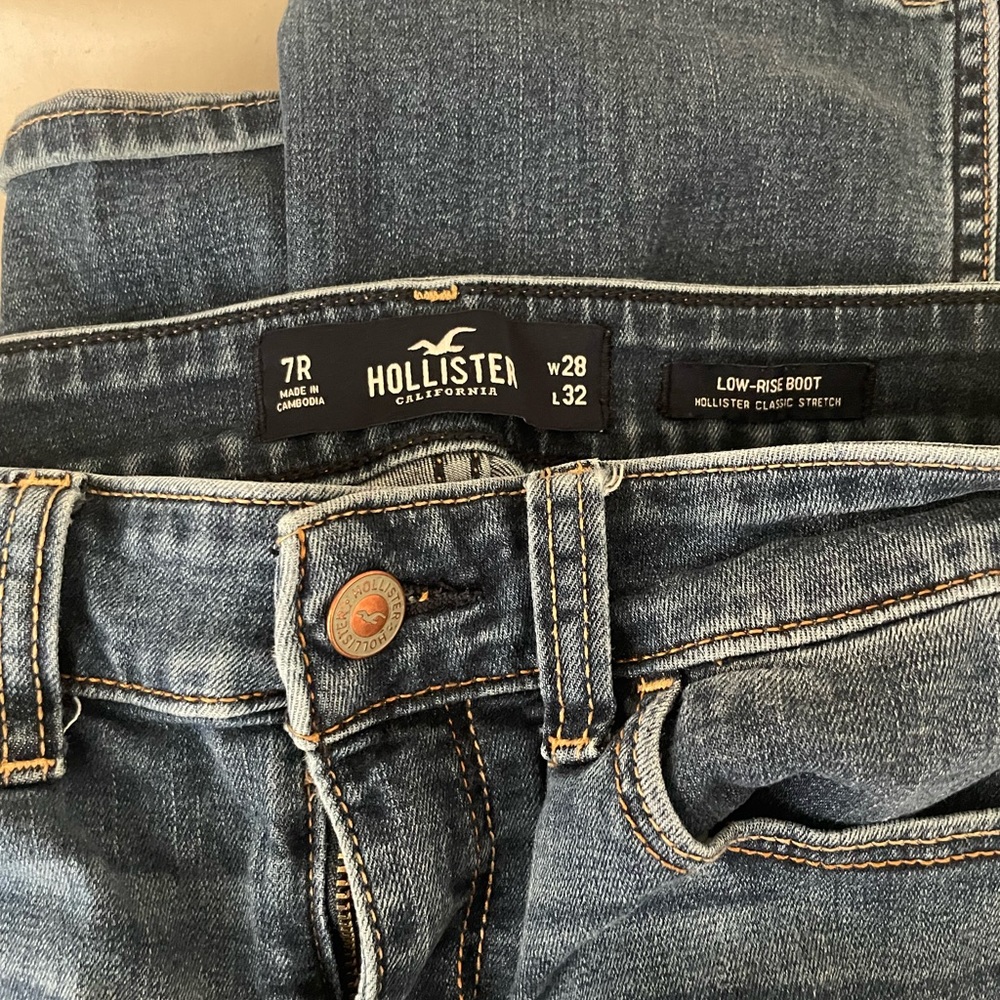 Low rise boot cut jeans